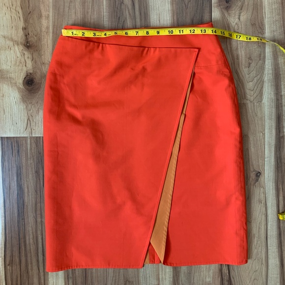 AKRIS Reversible Natalie Jacket Matching Skirt Set Two Toned Orange Cotton - Picture 10 of 16